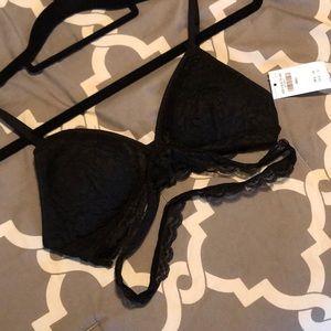 Gilly Hicks Black Lace Bralette Bra sz small
